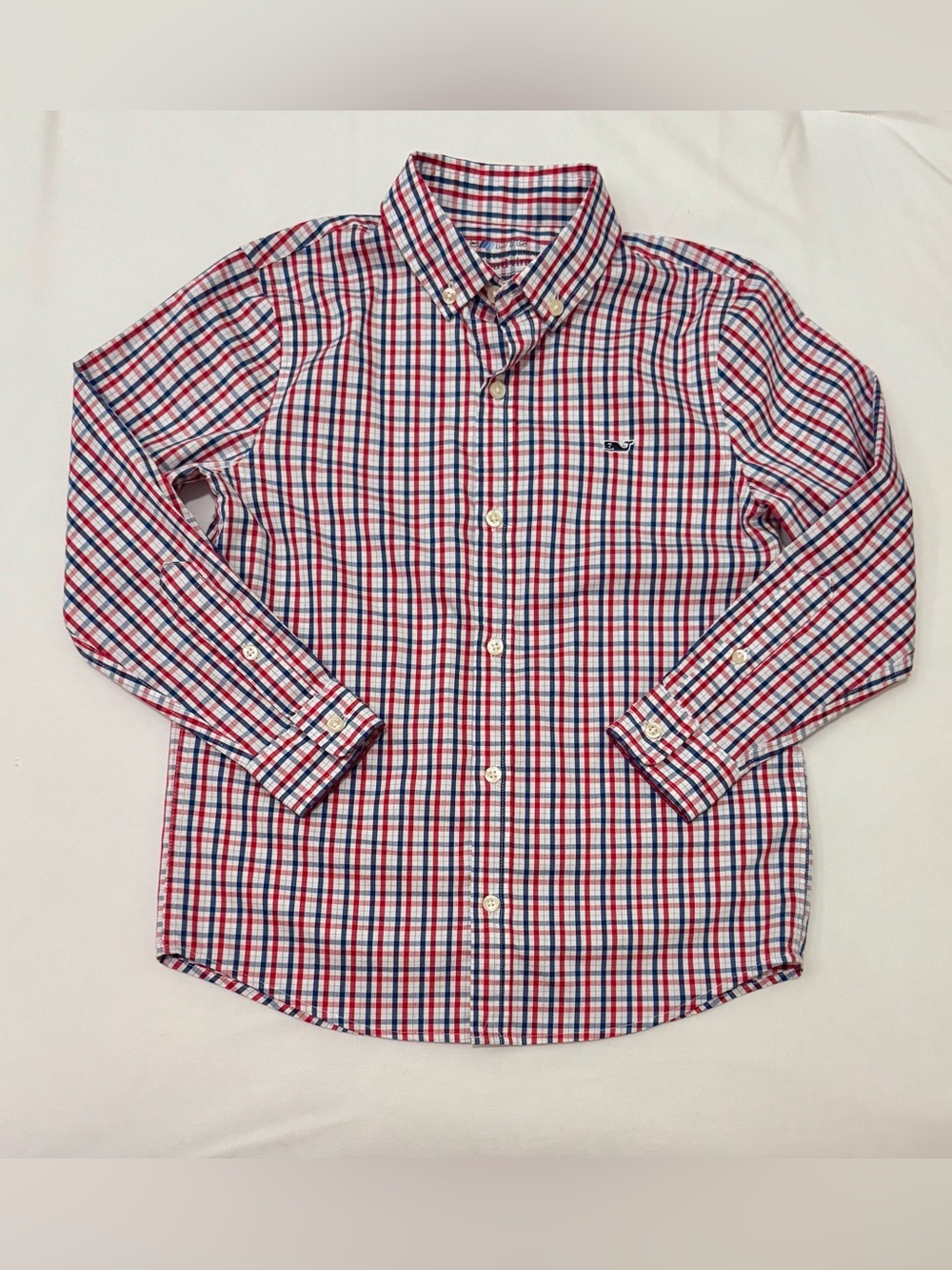 Vineyard Vines On-The-Go Performance Style Button Up - Size Youth 6